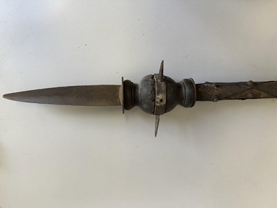 Lot 89 - A SPIKED FLAIL, 17TH CENTURY, AND ANOTHER, IN 17TH CENTURY STYLE, 19TH CENTURY