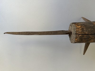 Lot 89 - A SPIKED FLAIL, 17TH CENTURY, AND ANOTHER, IN 17TH CENTURY STYLE, 19TH CENTURY