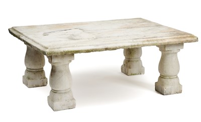 Lot 287 - A MARBLE TABLE, RAJASTHAN INDIA, 20TH CENTURY