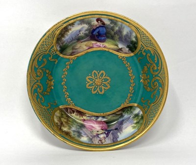 Lot 4 - A SEVRES CUP AND SAUCER, THE PORCELAIN LATE 18TH CENTURY