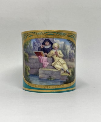 Lot 4 - A SEVRES CUP AND SAUCER, THE PORCELAIN LATE 18TH CENTURY