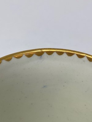 Lot 5 - A SEVRES CUP AND SAUCER, THE PORCELAIN APPARENTLY 1778
