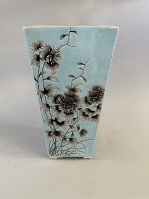 Lot 23 - A CHINESE GRISAILLE-ENAMELLED DAYAZHAI STYLE SQUARE TAPERING VASE