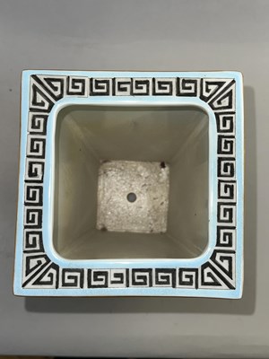 Lot 23 - A CHINESE GRISAILLE-ENAMELLED DAYAZHAI STYLE SQUARE TAPERING VASE