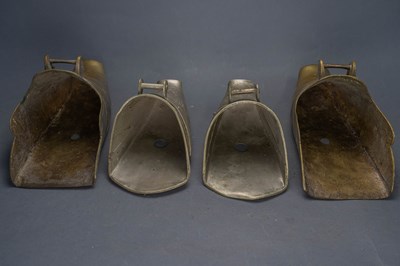 Lot 64 - FOUR PAIRS AND EIGHT SINGLE SOUTH AMERICAN STIRRUPS, BRAZIL AND PERU, LATE 19TH/20TH CENTURY