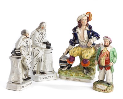 Lot 21 - A STAFFORDSHIRE POTTERY FIGURE, 'WILL WATCH', CIRCA 1860