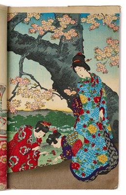 Lot 142 - AN ALBUM OF JAPANESE WOODBLOCK PRINTS, MEIJI PERIOD (1868-1912)