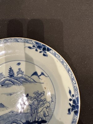 Lot 47 - TWO CHINESE EXPORT BLUE AND WHITE PLATES, QING DYNASTY, KANGXI PERIOD (1662-1722)