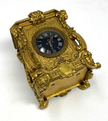 Lot 149 - A FRENCH GILT-BRONZE AND LIMOGES ENAMEL 'MIGNONETTE' CARRIAGE CLOCK, DROCOURT FOR AUGUSTE ECALLE, PARIS, LATE 19TH CENTURY