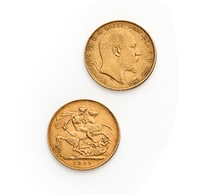 Lot 196 - TWO EDWARDIAN SOVEREIGNS