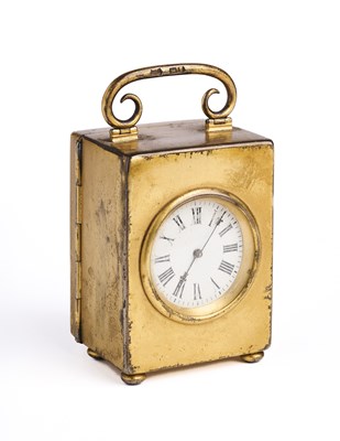 Lot 261 - A VICTORIAN SILVER-GILT 'BOUDOIR' CLOCK, GOLDSMITHS & SILVERSMITHS CO., LONDON, 1896