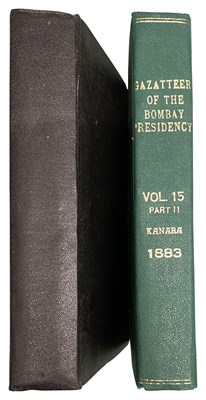 Lot 620 - GAZETTEER OF THE BOMBAY PRESIDENCY, 1883, VOL. 15: PARTS I & II., KANARA