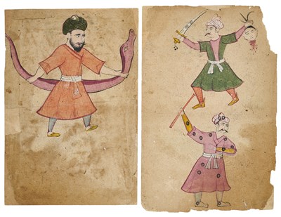 Lot 113 - TWO FOLIOS FROM AN ASTROLOGICAL TREATISE, INDIA, POSSIBLY BIJAPUR, 17TH/18TH CENTURY OR LATER