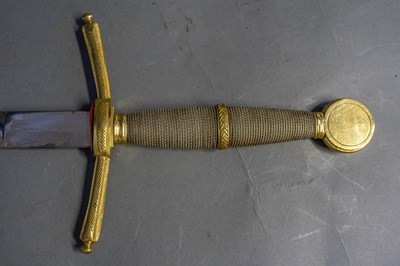 Lot 79 - A PRUSSIAN BROADSWORD FOR A MEMBER OF THE ORDER OF THE KNIGHTS OF ST JOHN, 19TH CENTURY