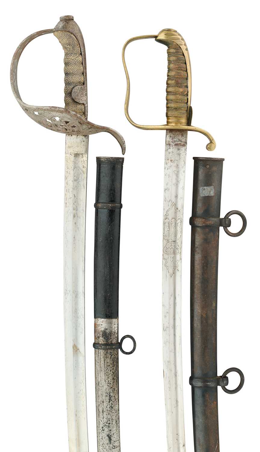 Lot 106 - AN AUSTRIAN MODEL 1904 CAVALRY SABRE AND ANOTHER SABRE
