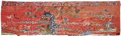 Lot 101 - A CHINESE EMBROIDERED SILK 'IMMORTALS PARADISE' PANEL, QING DYNASTY, 19TH CENTURY