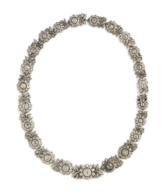 Lot 502 - ANTIQUE DIAMOND NECKLACE, 1890s