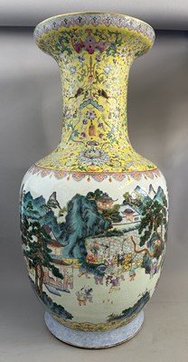 Lot 21 - A LARGE CHINESE FAMILLE-ROSE 'SPRING FESTIVAL' VASE, QING DYNASTY, CIRCA 1900