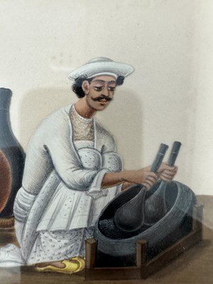 Lot 351 - SEVEN COMPANY SCHOOL PAINTINGS OF CHARACTERS AND TRADES, PATNA, MID-19TH CENTURY