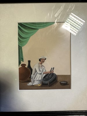 Lot 351 - SEVEN COMPANY SCHOOL PAINTINGS OF CHARACTERS AND TRADES, PATNA, MID-19TH CENTURY