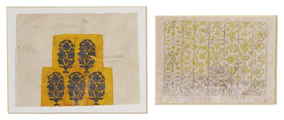 Lot 310 - TWO PAINTINGS OF DESIGNS FOR TEXTILES, NORTHERN INDIA, LATE 18TH CENTURY