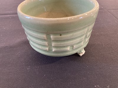 Lot 60 - A CHINESE LONGQUAN CELADON 'TRIGRAM' CENSER