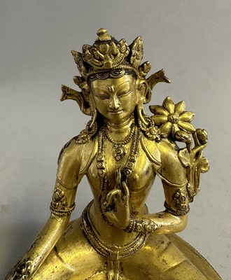 Lot 183 - A GILT-BRONZE FIGURE OF TARA, TIBET, 16TH CENTURY