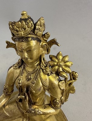 Lot 183 - A GILT-BRONZE FIGURE OF TARA, TIBET, 16TH CENTURY