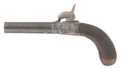 Lot 182 - A 50 BORE PERCUSSION POCKET PISTOL, MID-19TH CENTURY