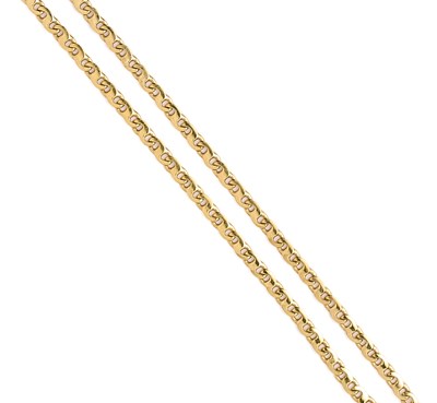 Lot 396 - A GOLD CHAIN