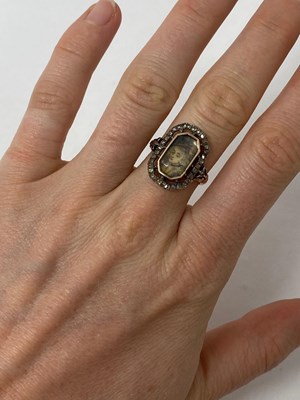 Lot 331 - DIAMOND PORTRAIT MINIATURE RING, EARLY 19TH CENTURY AND LATER