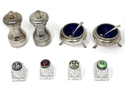 Lot 112 - ASSORTED CONDIMENT SILVER, 20TH CENTURY
