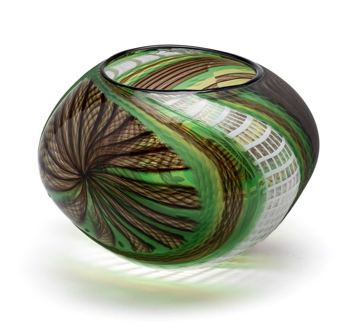 Lot 26 - A VENETIAN ART GLASS VASE, MASSIMILANO SCHIAVON, MURANO, 2008