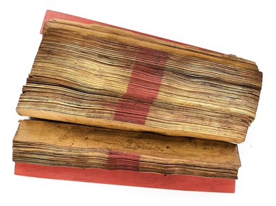 Lot 208 - A BUDDHIST PALM-LEAF MANUSCRIPT, BURMA, CIRCA 1900