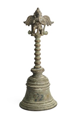 Lot 119 - A BRONZE RITUAL BELL, NEPAL, 19TH CENTURY