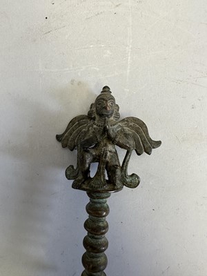 Lot 119 - A BRONZE RITUAL BELL, NEPAL, 19TH CENTURY