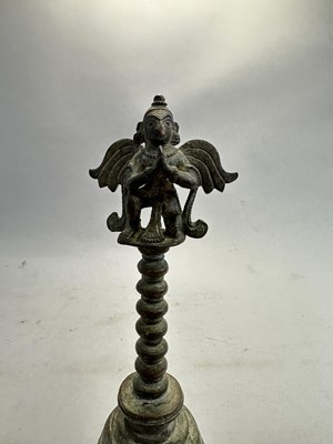 Lot 119 - A BRONZE RITUAL BELL, NEPAL, 19TH CENTURY