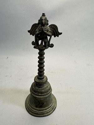 Lot 119 - A BRONZE RITUAL BELL, NEPAL, 19TH CENTURY