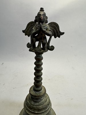 Lot 119 - A BRONZE RITUAL BELL, NEPAL, 19TH CENTURY