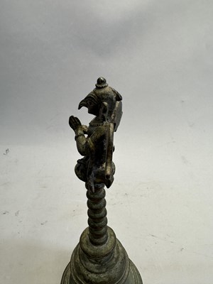 Lot 119 - A BRONZE RITUAL BELL, NEPAL, 19TH CENTURY