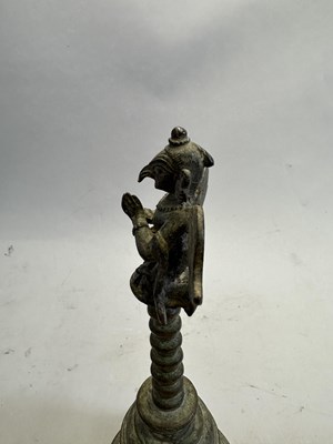 Lot 119 - A BRONZE RITUAL BELL, NEPAL, 19TH CENTURY