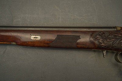 Lot 284 - AN AUSTRIAN 140 BORE BREECH-LOADING PUMP AIRGUN, J. SIEGEL, SALZBURG, CIRCA 1850