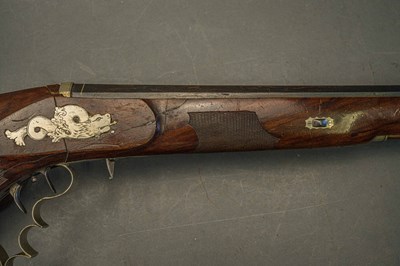 Lot 284 - AN AUSTRIAN 140 BORE BREECH-LOADING PUMP AIRGUN, J. SIEGEL, SALZBURG, CIRCA 1850