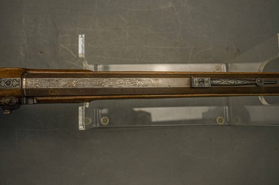 Lot 284 - AN AUSTRIAN 140 BORE BREECH-LOADING PUMP AIRGUN, J. SIEGEL, SALZBURG, CIRCA 1850