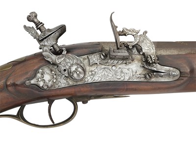 Lot 276 - AN 11 BORE NORTH ITALIAN SNAPHAUNCE SPORTING GUN BY CASSIANO ZANOTTI, CIRCA 1750-80