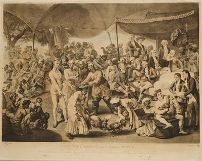 Lot 357 - AFTER JOHAN ZOFFANY, R.A. 'COLONEL MORDAUNT'S COCK MATCH'