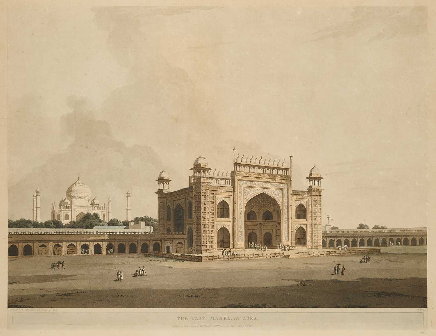 Lot 361 - THOMAS DANIELL (1749-1840), 'THE TAJE MAHEL, AT AGRA'