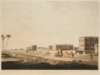 Lot 358 - THOMAS DANIELL (1749-1840), 'PART OF CHERINGHEE, CALCUTTA'