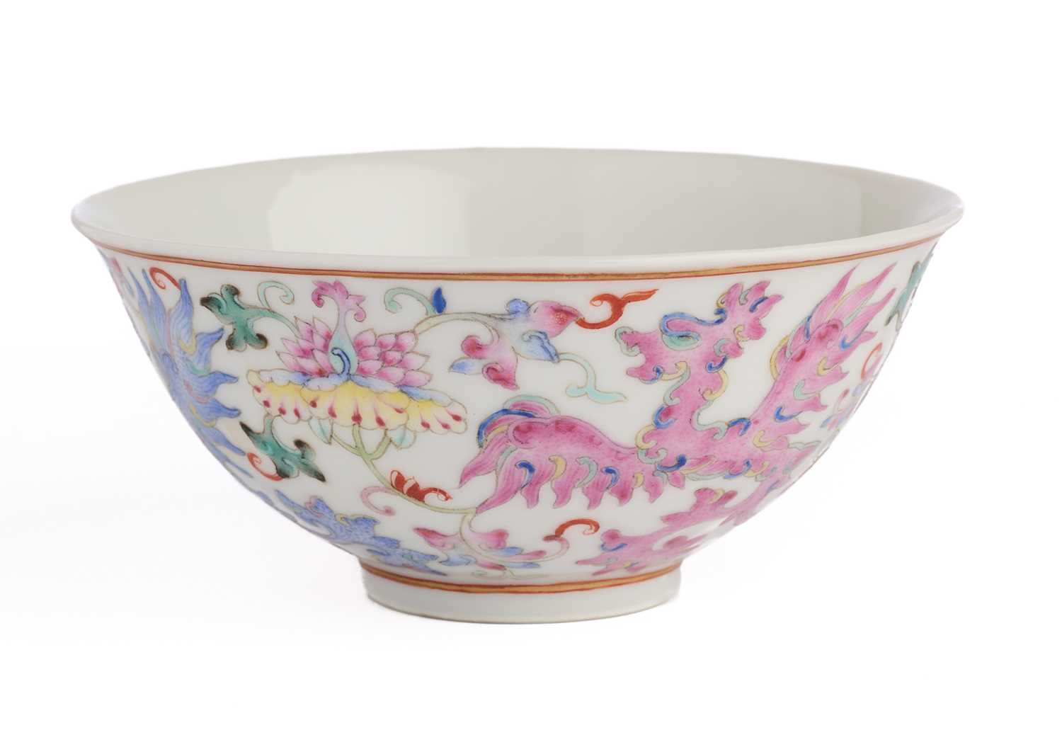 Lot 24 - A CHINESE FAMILLE-ROSE 'PHOENIX' BOWL GUANGXU MARK AND PERIOD (1875-1908)