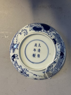 Lot 110 - A PAIR OF CHINESE BLUE AND WHITE 'BOYS' SAUCER DISHES, QING DYNASTY, 19TH CENTURY